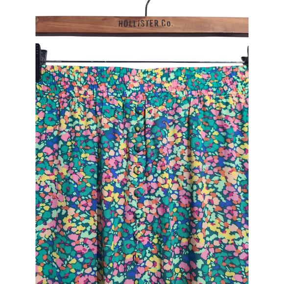 LOFT Green Floral Midi Skirt Size XL NWT - Picture 4 of 6